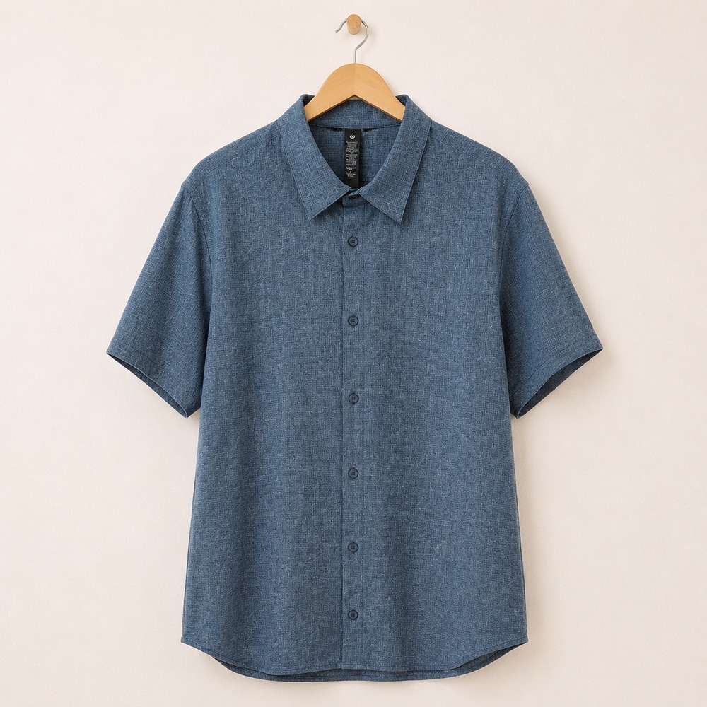 lululemon Golfcore Button Up Mens Large Gray Quiet Luxury Preppy Country Club